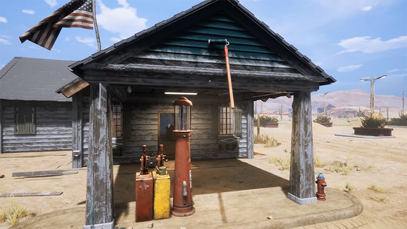 Trang tr&iacute; lại trạm xăng cũ n&aacute;t