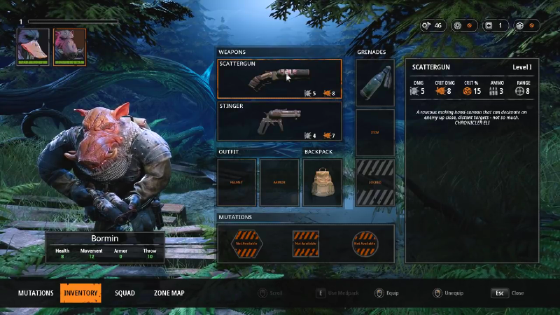 Bảng chỉnh sửa trang bị.