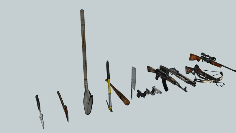 Một số vũ khí xuất hiện trong game. Một số vũ khí xuất hiện trong game.