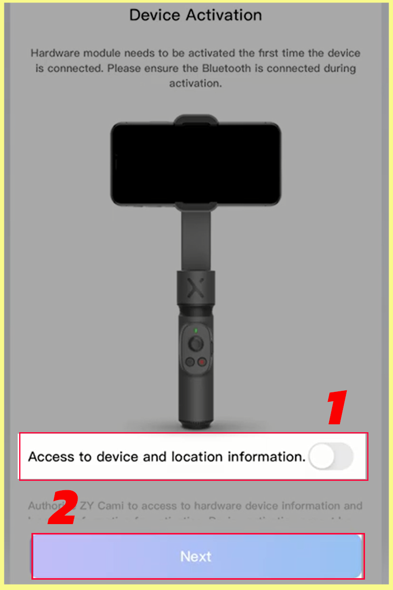 fff Hoàn tất kết nối ZY Cami với Gimbal