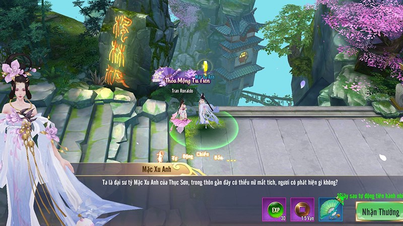 Nhận nhiệm vụ từ NPC