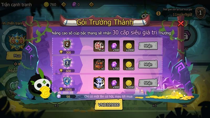 Một số nhiệm vụ trong game