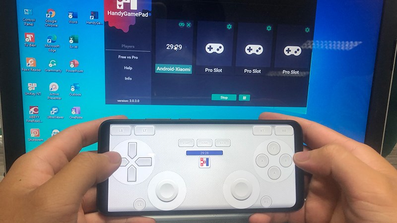 HandyGmaePad biến điện thoại thành gamepad và joystick HandyGmaePad biến điện thoại thành gamepad và joystick
