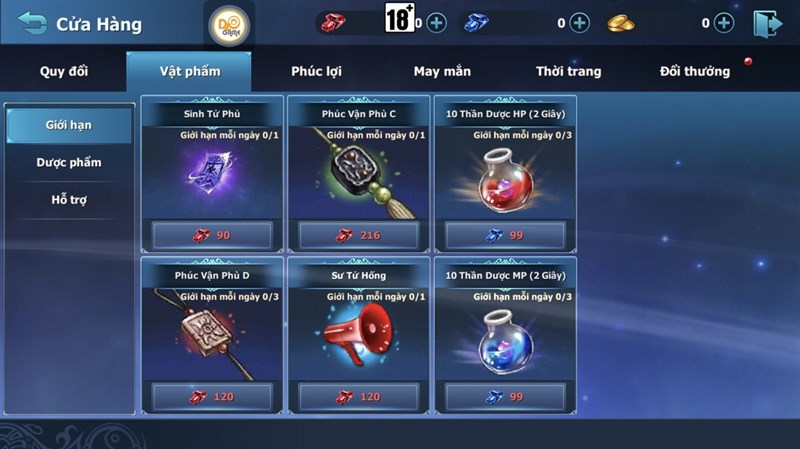 Trang bị đa dạng