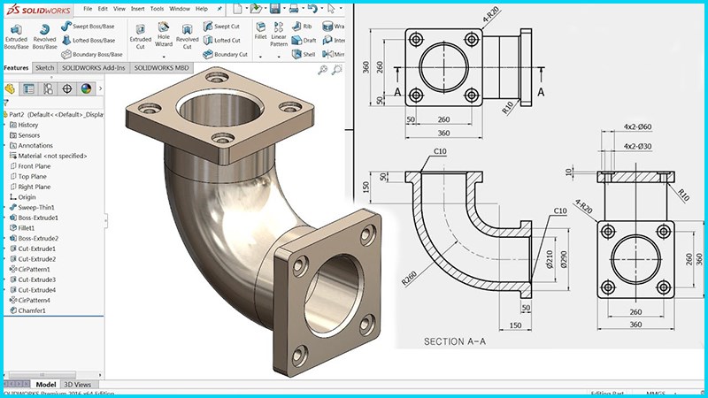 3D Machine Block Design | SolidWorks Tutorial for Beginners Exercise 10