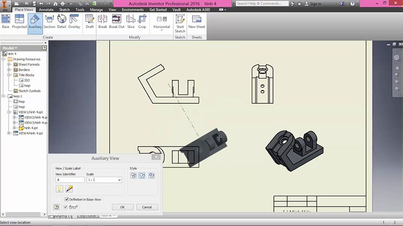 Xuất bản vẽ tr&ecirc;n Inventor