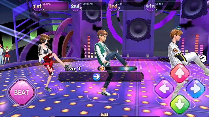 Thực hiện c&aacute;c ph&iacute;m bấm v&agrave; thi đấu với bạn b&egrave;