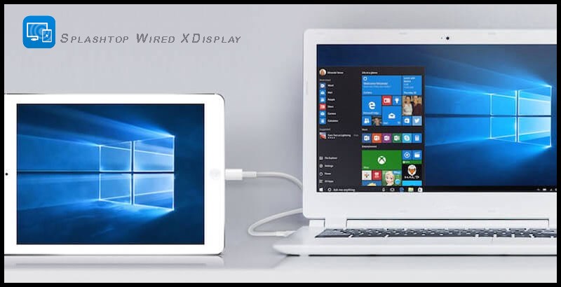 Splashtop Wired XDisplay hiển thị h&igrave;nh ảnh phụ Ipad, điện thoại l&ecirc;n m&aacute;y t&iacute;nh