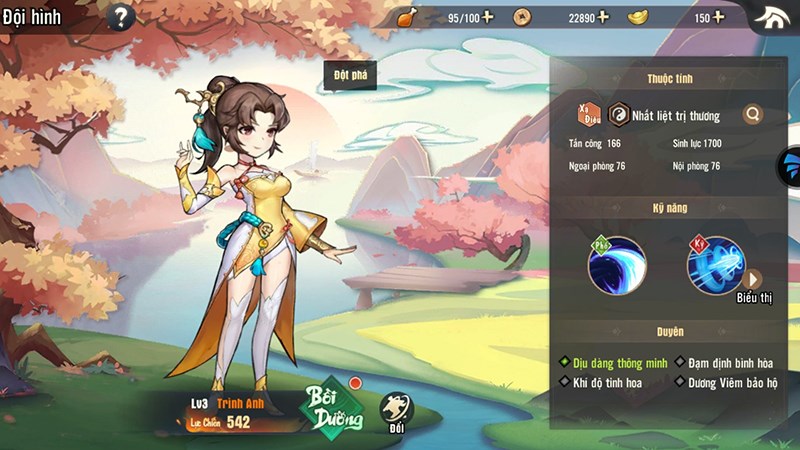 Bộ kỹ năng của tướng Tr&igrave;nh Anh