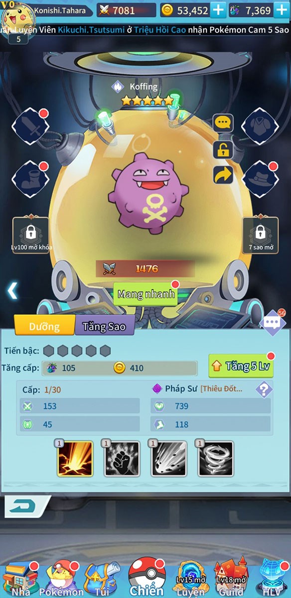 Bộ kỹ năng của Koffing