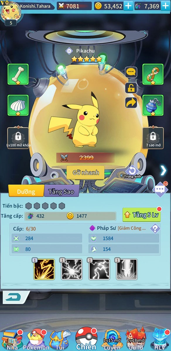Bộ trang bị của Pikachu