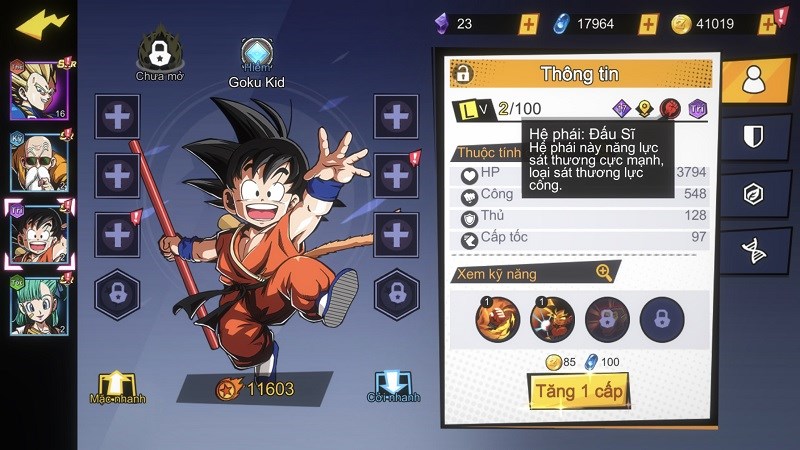 Hệ ph&aacute;i của nh&acirc;n vật