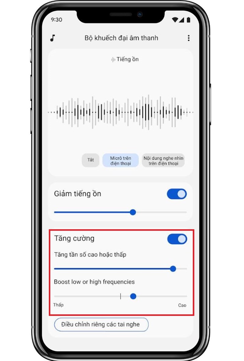 Điều chỉnh tần số âm thanh