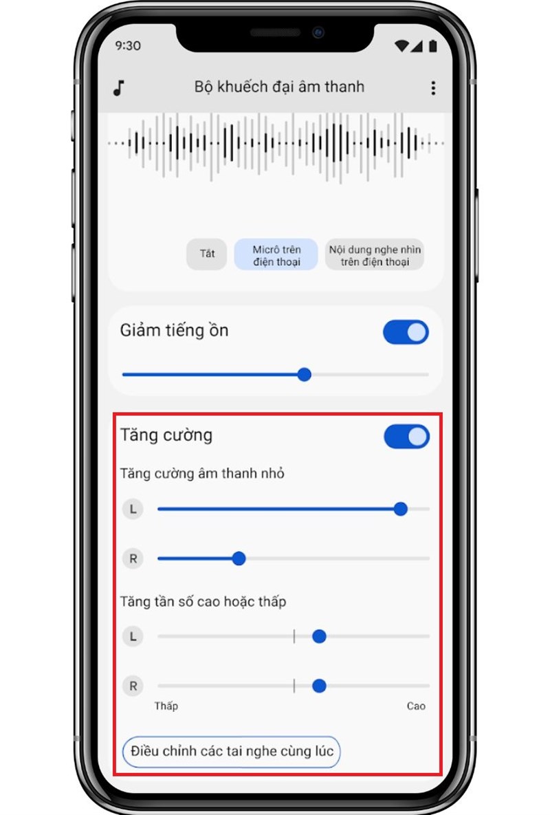 Điều chỉnh âm thanh tai nghe