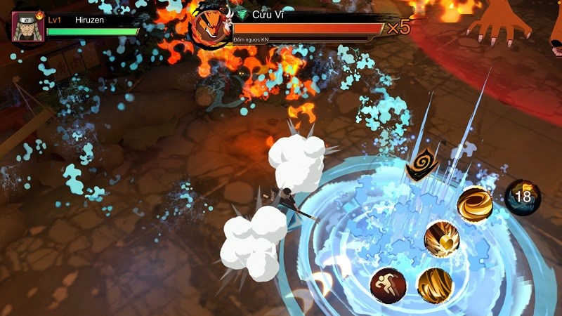 Thi triển những đ&ograve;n tấn c&ocirc;ng đẹp mắt