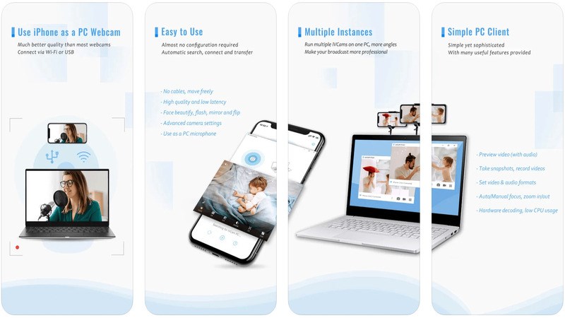 iVCam Webcam - ứng dụng 