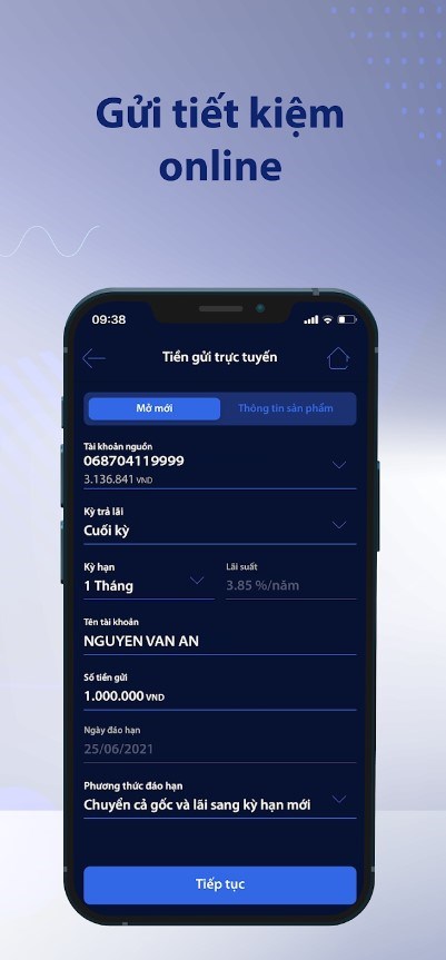 T&iacute;nh năng tiết kiệm Online tiện lợi