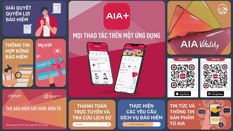 AIA+ Vietnam - Ứng dụng thanh toán phí bảo hiểm AIA