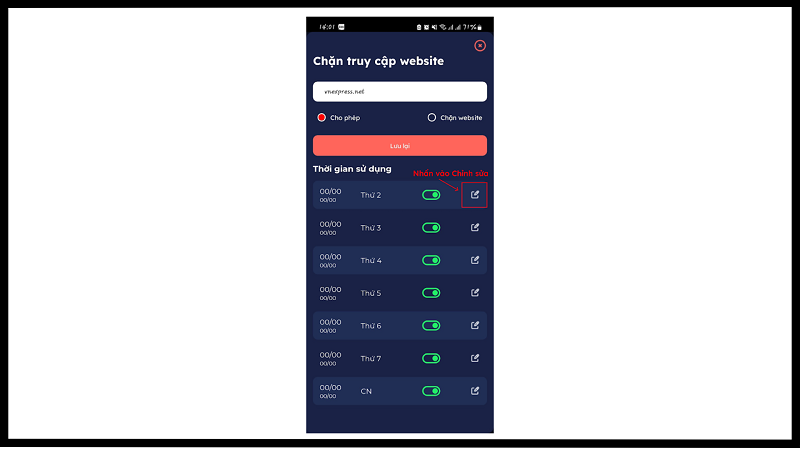 Tùy chỉnh cài đặt các trang web trẻ được phép truy cập Tùy chỉnh cài đặt các trang web trẻ được phép truy cập