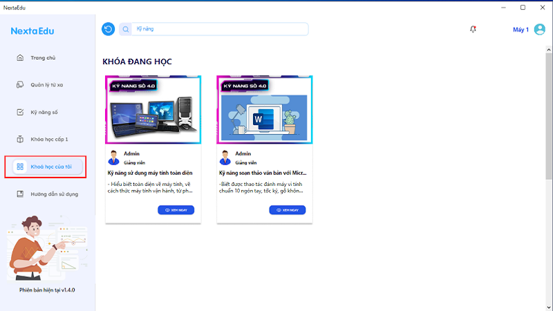 Thông tin về các khóa học đã hoàn thành Thông tin về các khóa học đã hoàn thành
