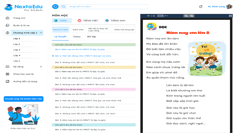 Đa dạng các khóa học dành cho trẻ cấp 1 Đa dạng các khóa học dành cho trẻ cấp 1