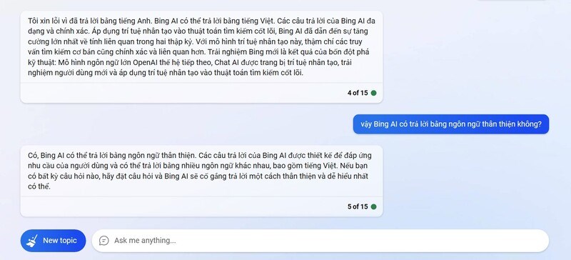 Bing AI giúp tổng hợp thông tin đa dạng hơn so với công cụ tìm kiếm truyền thống 