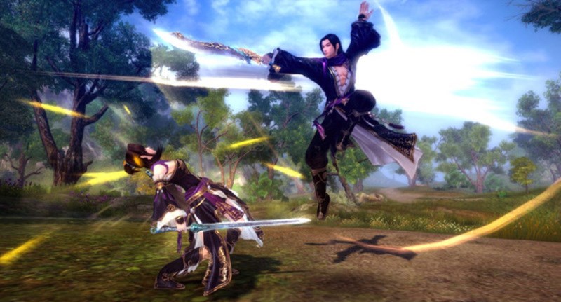 Cao thủ giang hồ tranh đấu để so t&agrave;i v&otilde; thuật.