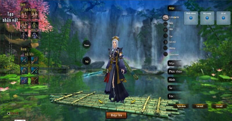 Người chơi thoải m&aacute;i chọn lựa tạo h&igrave;nh của nh&acirc;n vật.