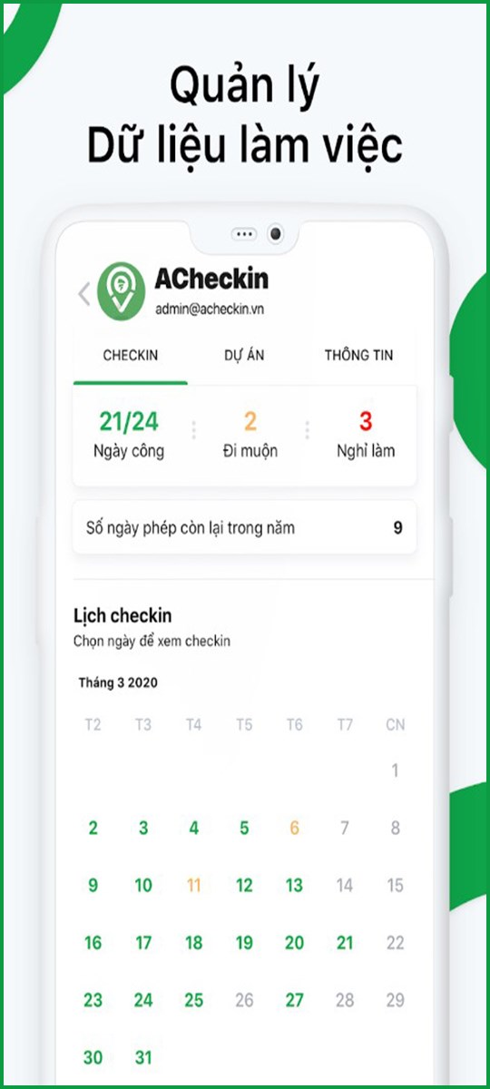 Tự động t&iacute;nh to&aacute;n, b&aacute;o c&aacute;o giờ c&ocirc;ng