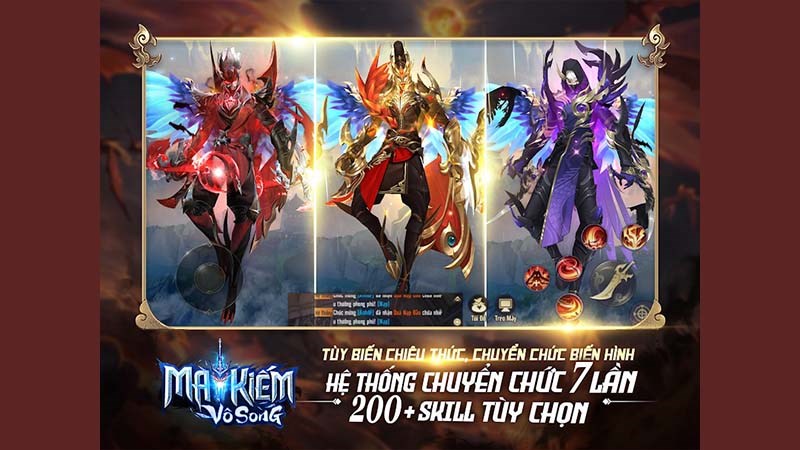 hệ thống kỹ năng Ma kiếm v&ocirc; song