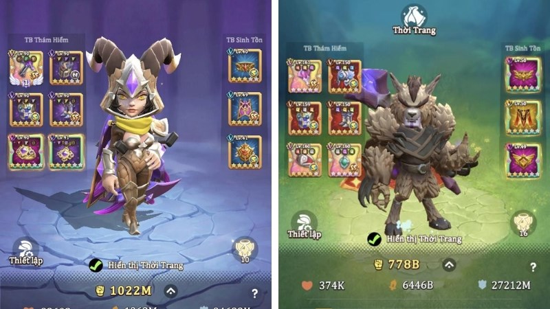 Trang bị cho nh&acirc;n vật