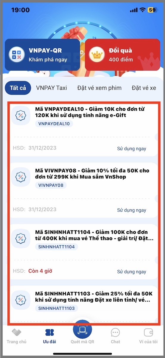 Ưu đãi độc quyền chỉ có tại VNPay 