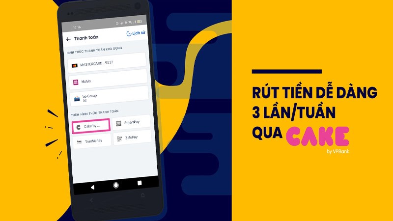 Dễ d&agrave;ng li&ecirc;n kết với ng&acirc;n h&agrave;ng CAKE