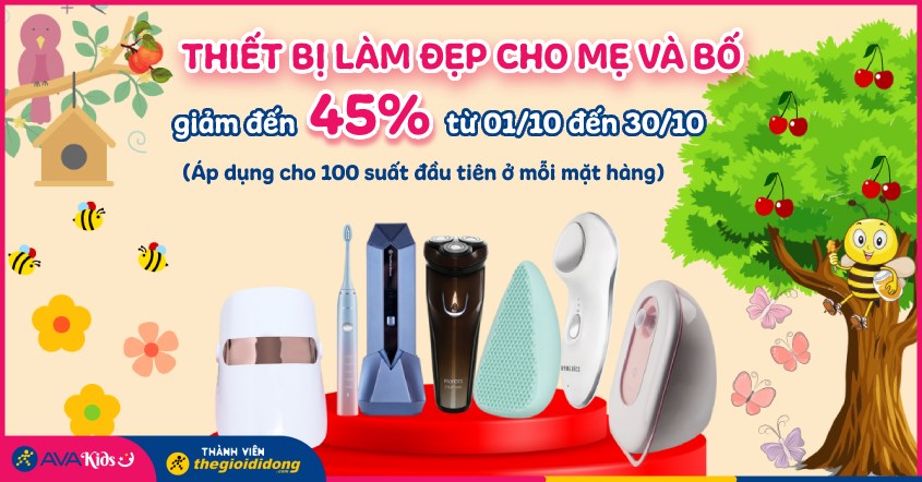 thiết bị làm đẹp giảm 45%