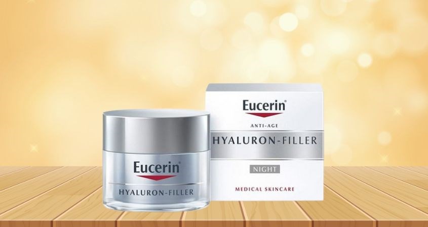 Eucerin Hyaluron-Filler Night Cream chiết xuất từ bơ hạt mỡ giúp dưỡng ẩm và làm dịu da khô