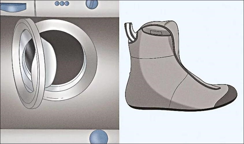 Tháo rời boot và giặt bằng xà phòng
