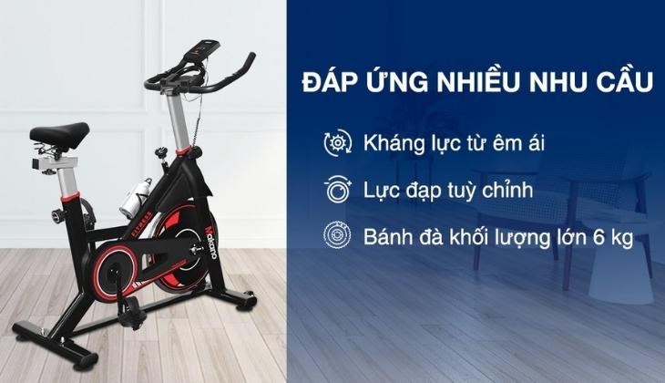 Kháng lực từ êm ái giúp hạn chế tiếng ồn và gia tăng tuổi thọ cho xe đạp tập thể dục Makano 