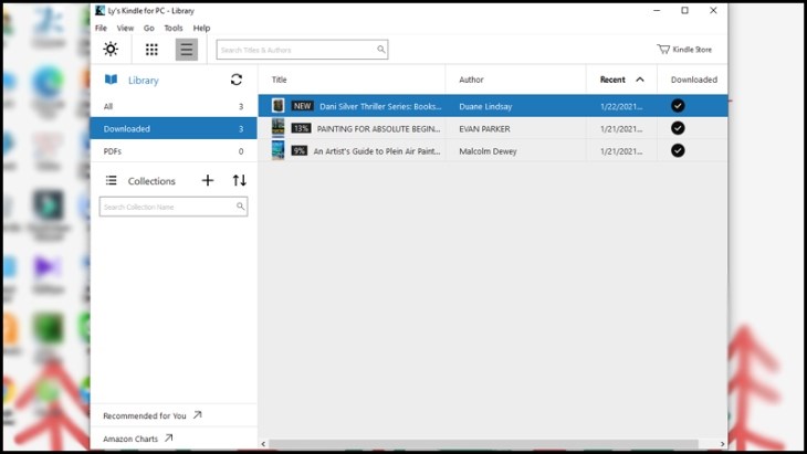 Bạn có thể bắt đầu đọc các file sách đã tải xuống