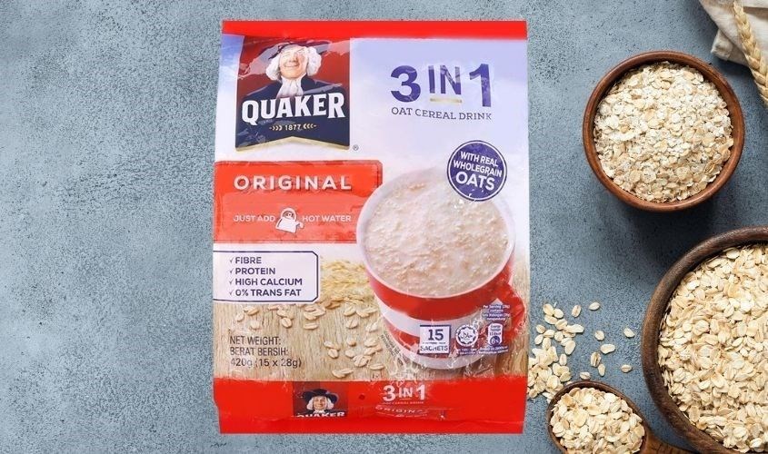 Yến mạch nguyên chất cán mỏng vị truyền thống Quaker 420g (dành cho bé từ 3 tuổi)