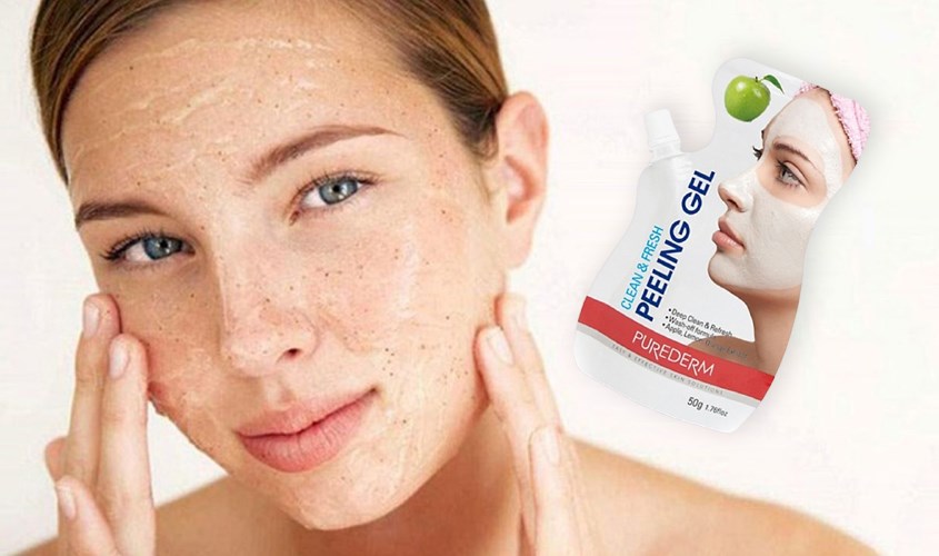 Gel tẩy tế bào chết da mặt Purederm chiết xuất Táo 50g 