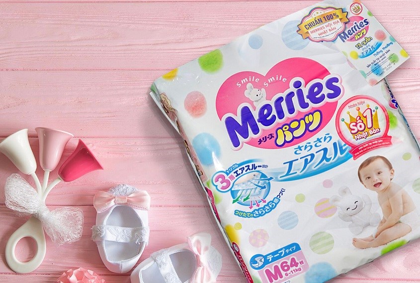 Bảo quản bỉm Merries 