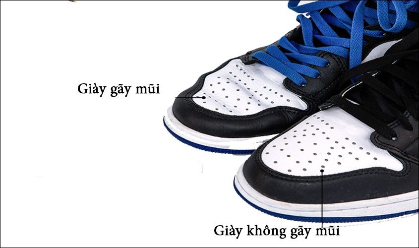 Tình trạng gãy mũi giày Jordan khi sử dụng lâu ngày