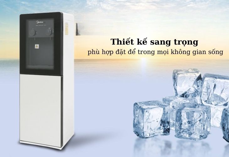 Cây nước nóng lạnh Midea YD1518S-X 498W có thiết kế sang trọng, tinh tế phù hợp nhiều không gian khác nhau