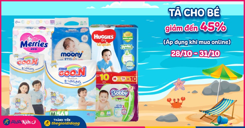 tã cho bé giảm 45%