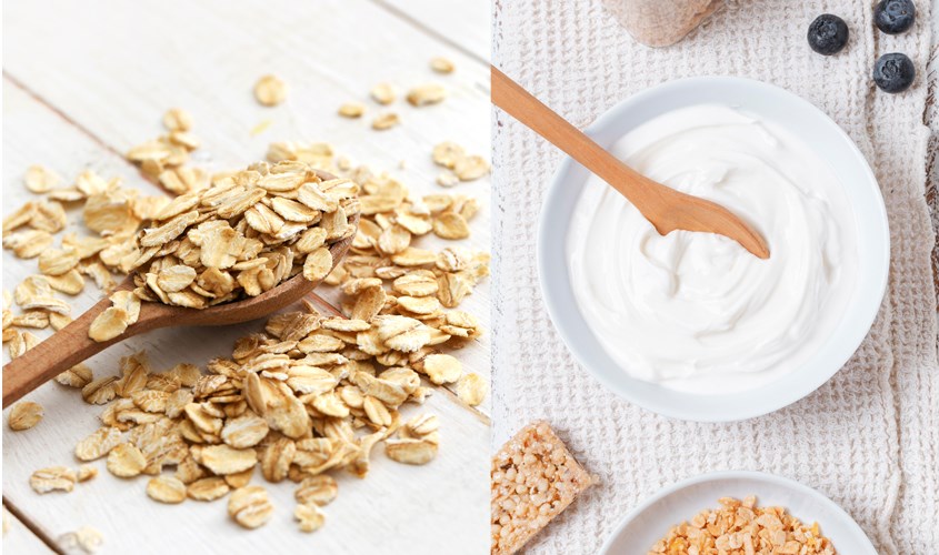 Mặt nạ yến mạch và sữa chua hỗ trợ dưỡng da trắng sáng