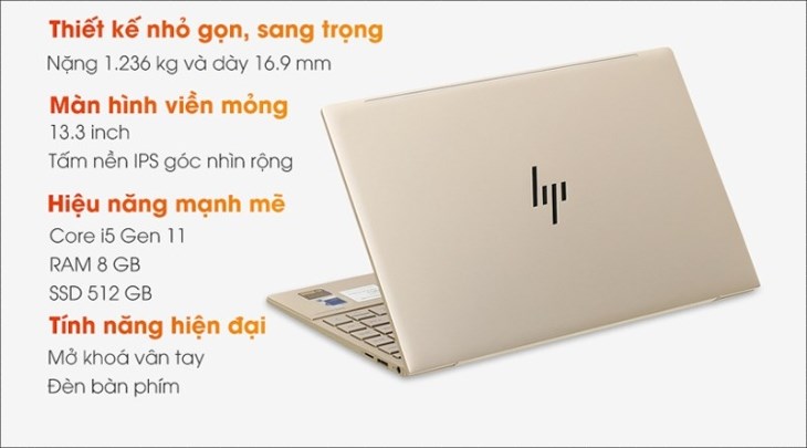 Laptop HP Envy 13 ba1028TU i5 sở hữu thiết kế nhỏ gọn