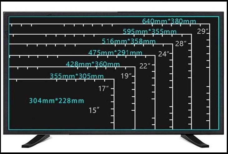 Kích thước màn hình khá đa dạng