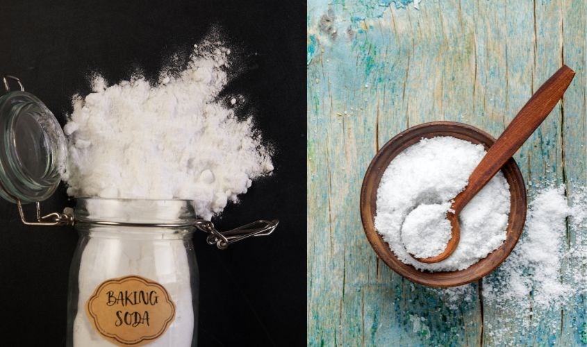 Muối ăn kết hợp với baking soda