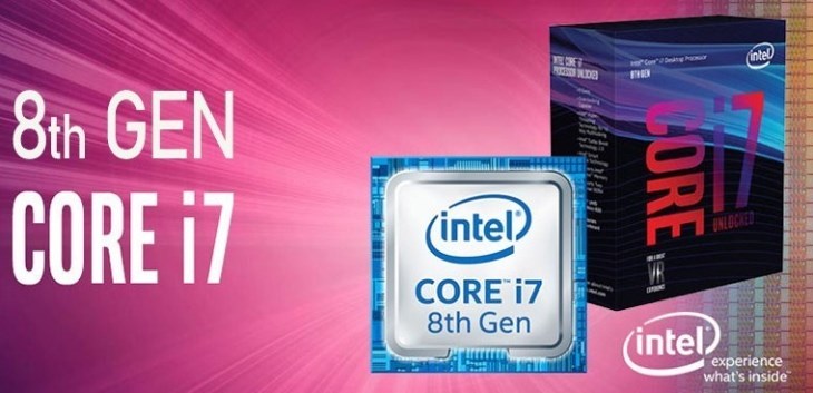 CPU Intel Core i7 gen 8 mạnh mẽ, cho khả năng xử lý tác vụ mượt mà