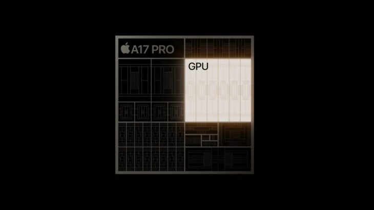 GPU của chip Apple A17 Pro có 6 nhân được xây dựng trên kiến trúc Metal 3